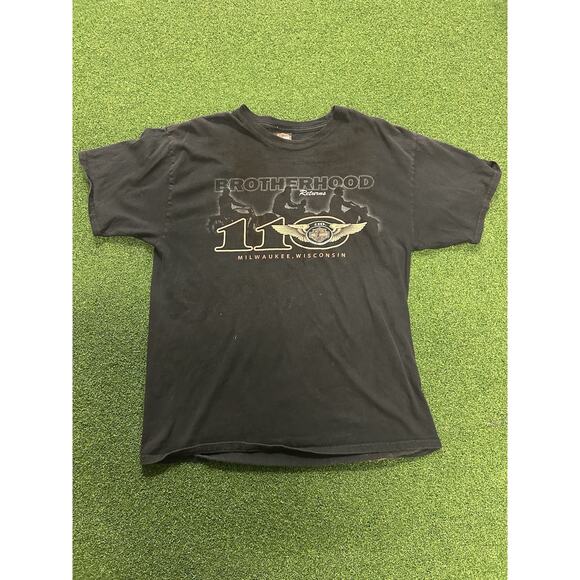 Harley Davidson Motorcycles 110 Years Black Bolivar Mexico 2013 T-Shirt Large - Picture 1 of 6